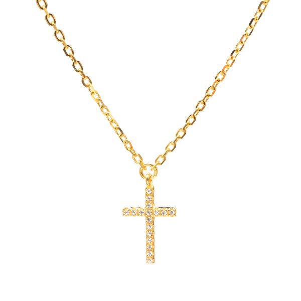 Gene crystal cross pendant