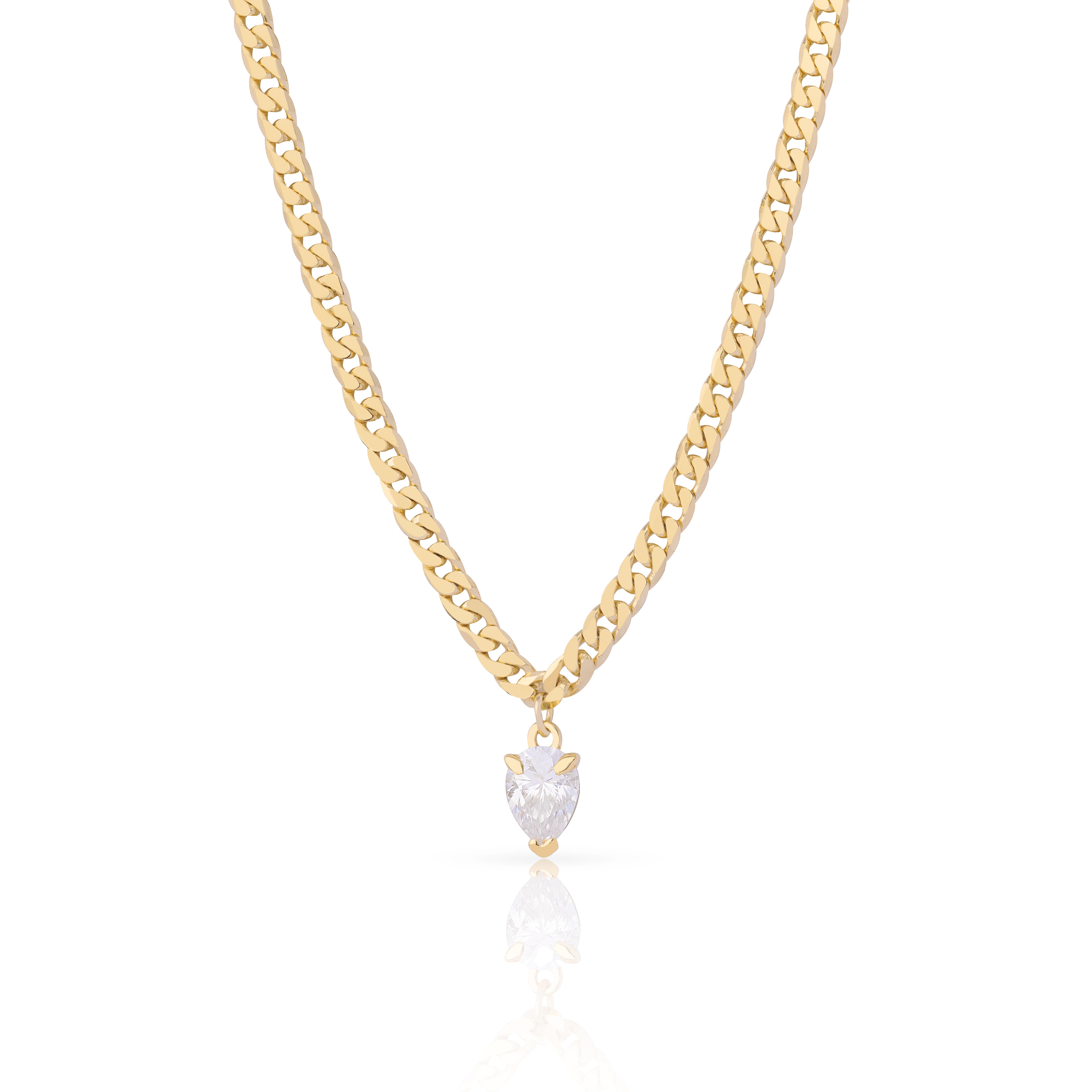 Selene moissanite chain necklace