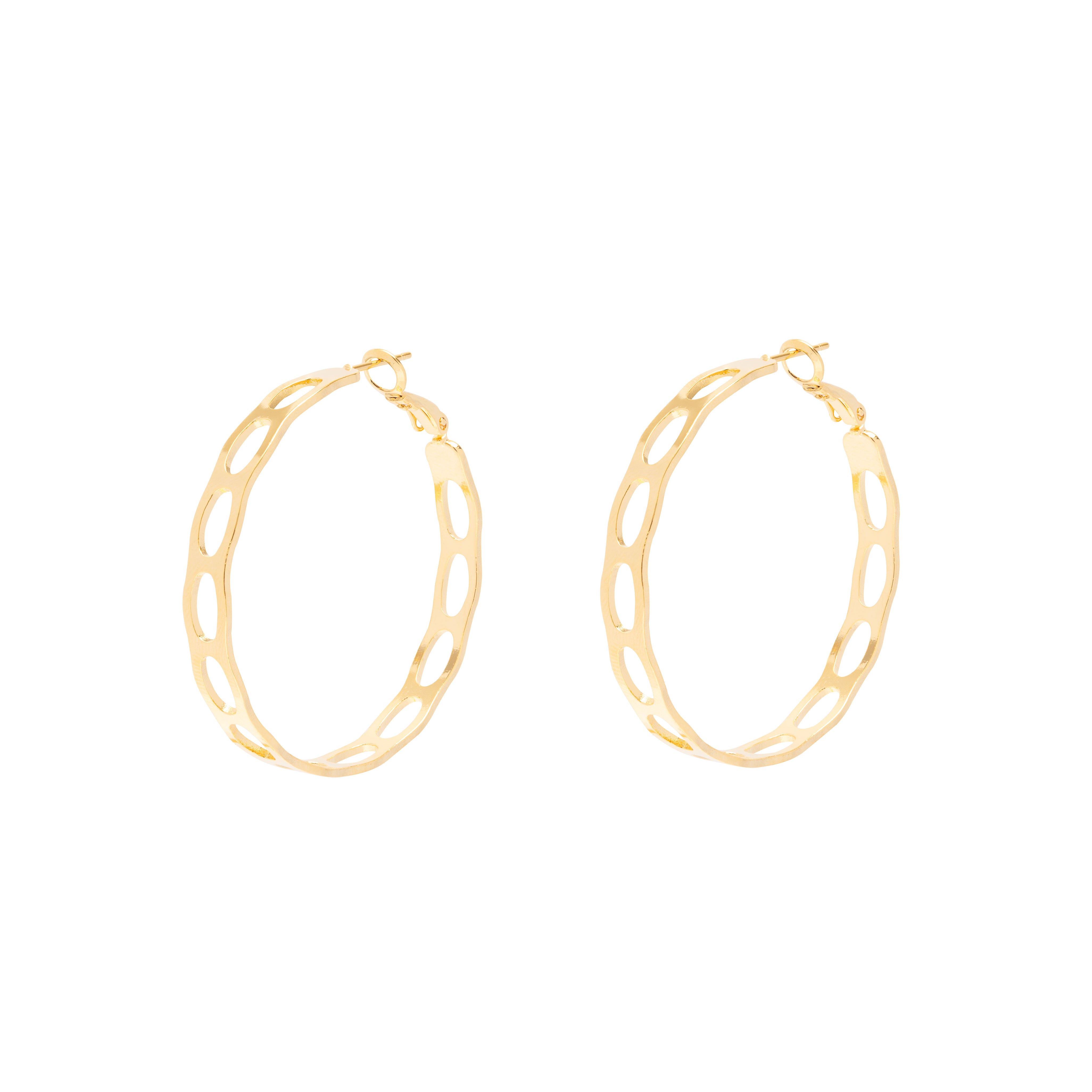 Nita hollow gold hoops