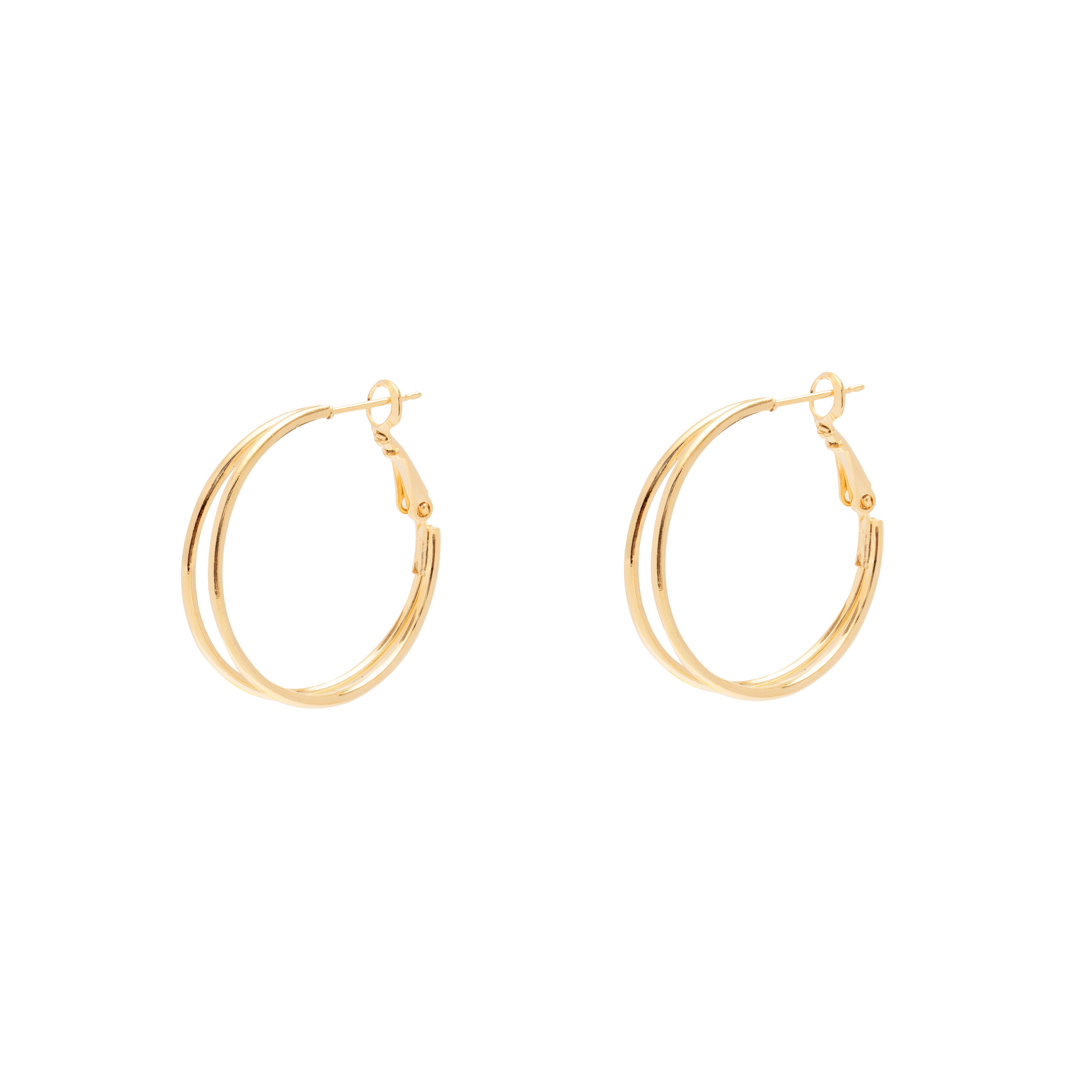 Double fashion hoop earrings