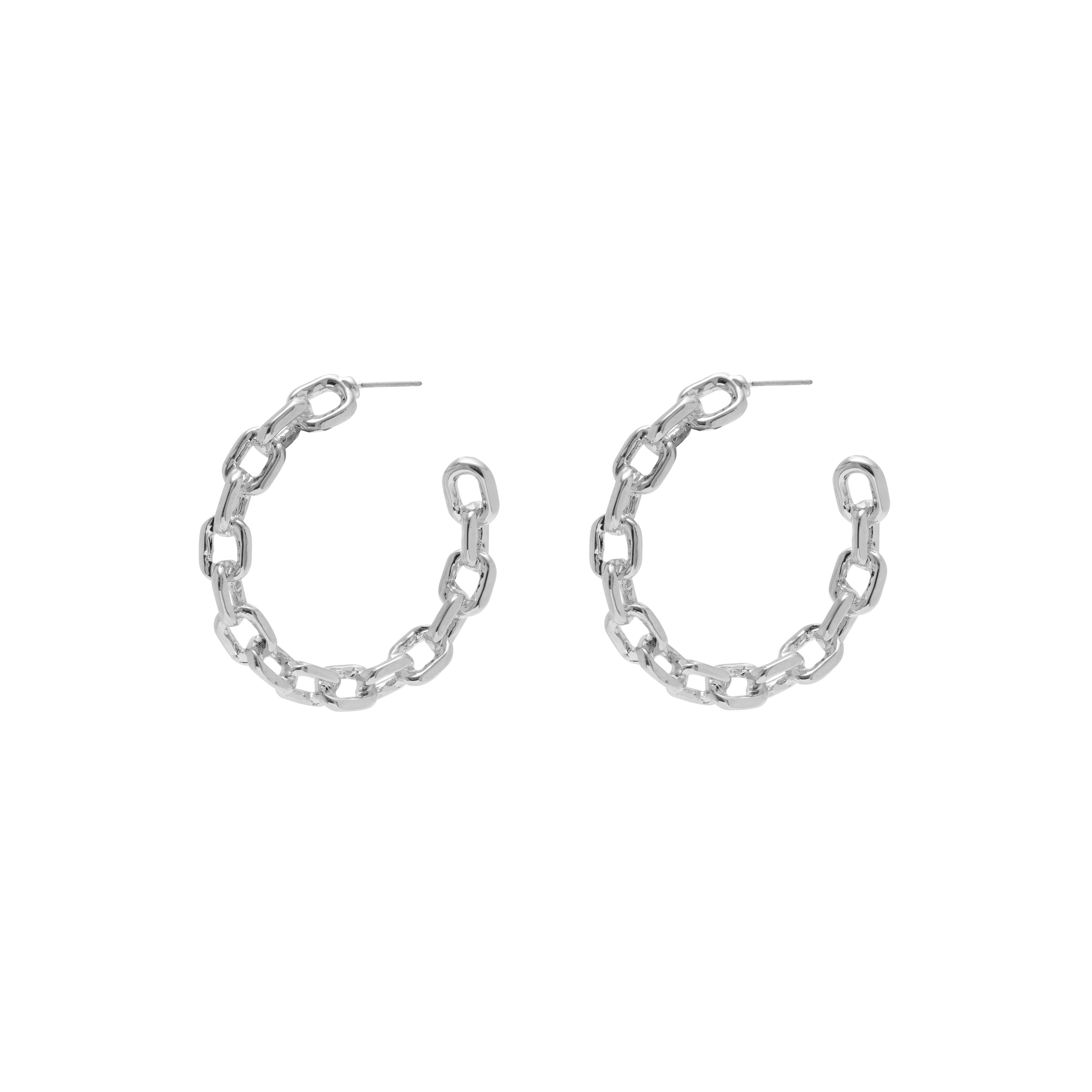 Salma chain hoop earrings