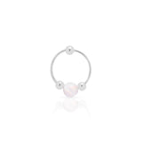 Sammy white opalite sleeper earring