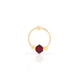 Sammy red crystal sleeper earring