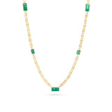 Tures semi-precious stone gold necklace