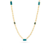 Tures semi-precious stone gold necklace