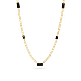 Tures semi-precious stone gold necklace