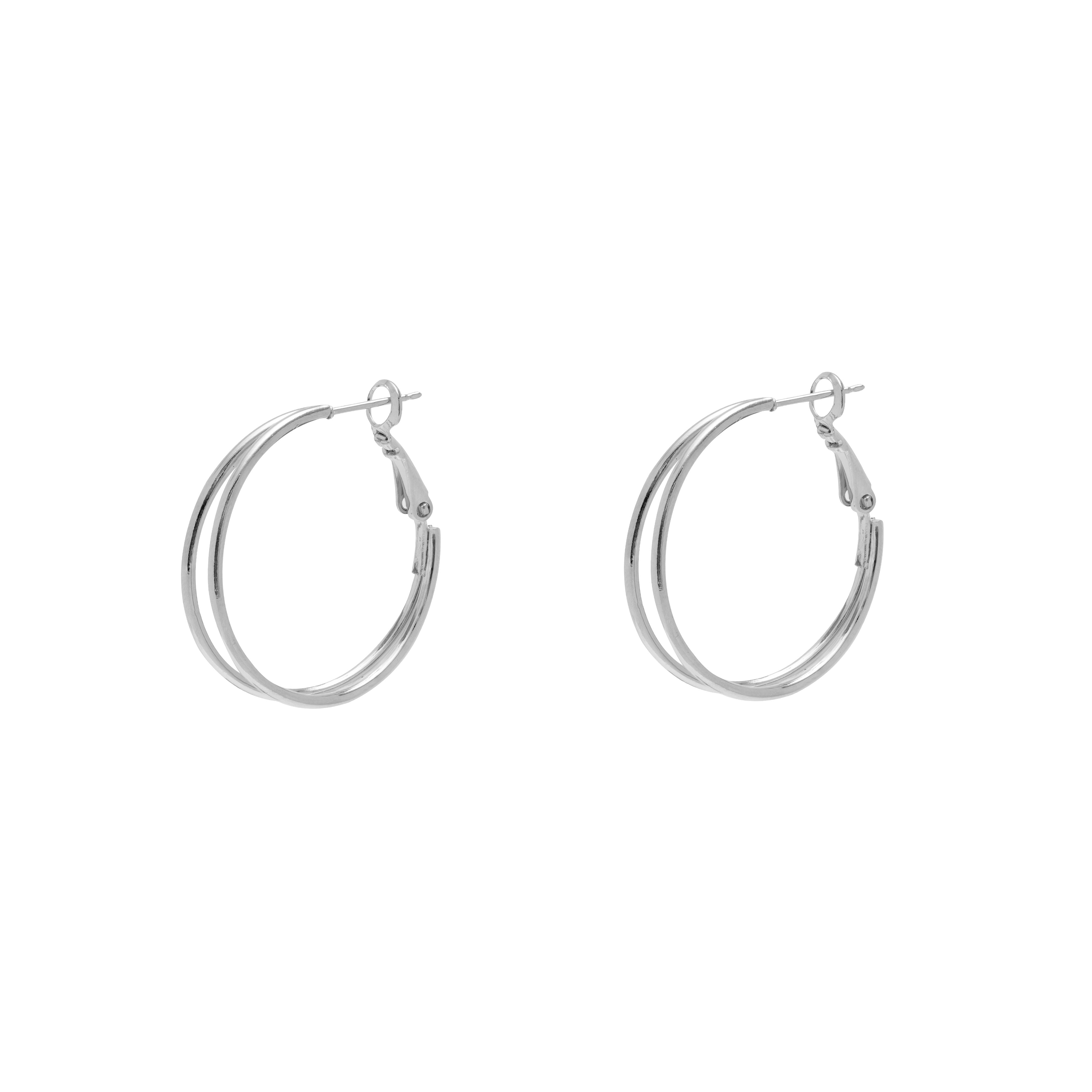 Double fashion hoop earrings