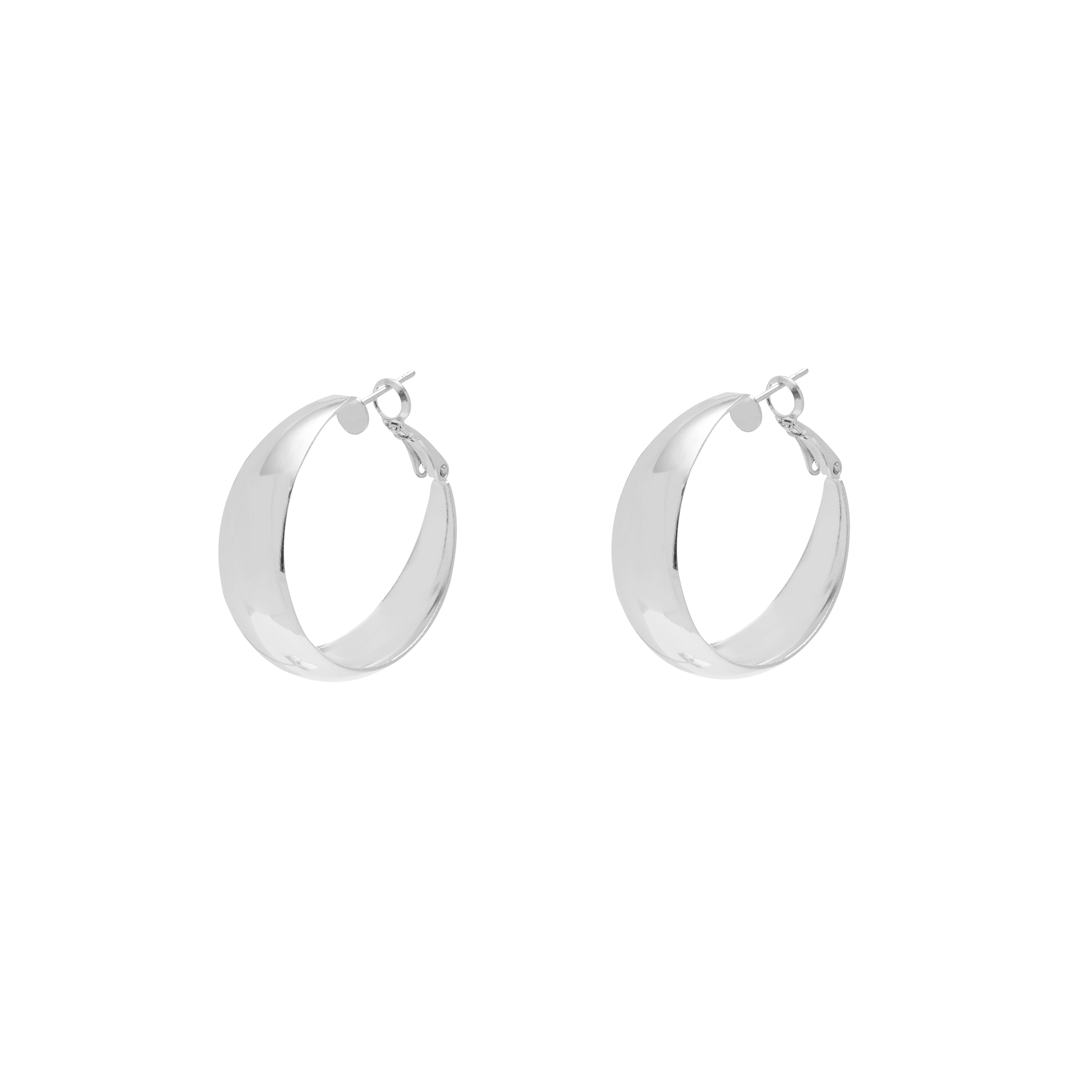 Plain fashion thick hoop earrings