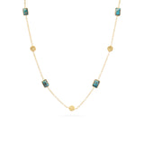 Mehi semi-precious stone gold necklace