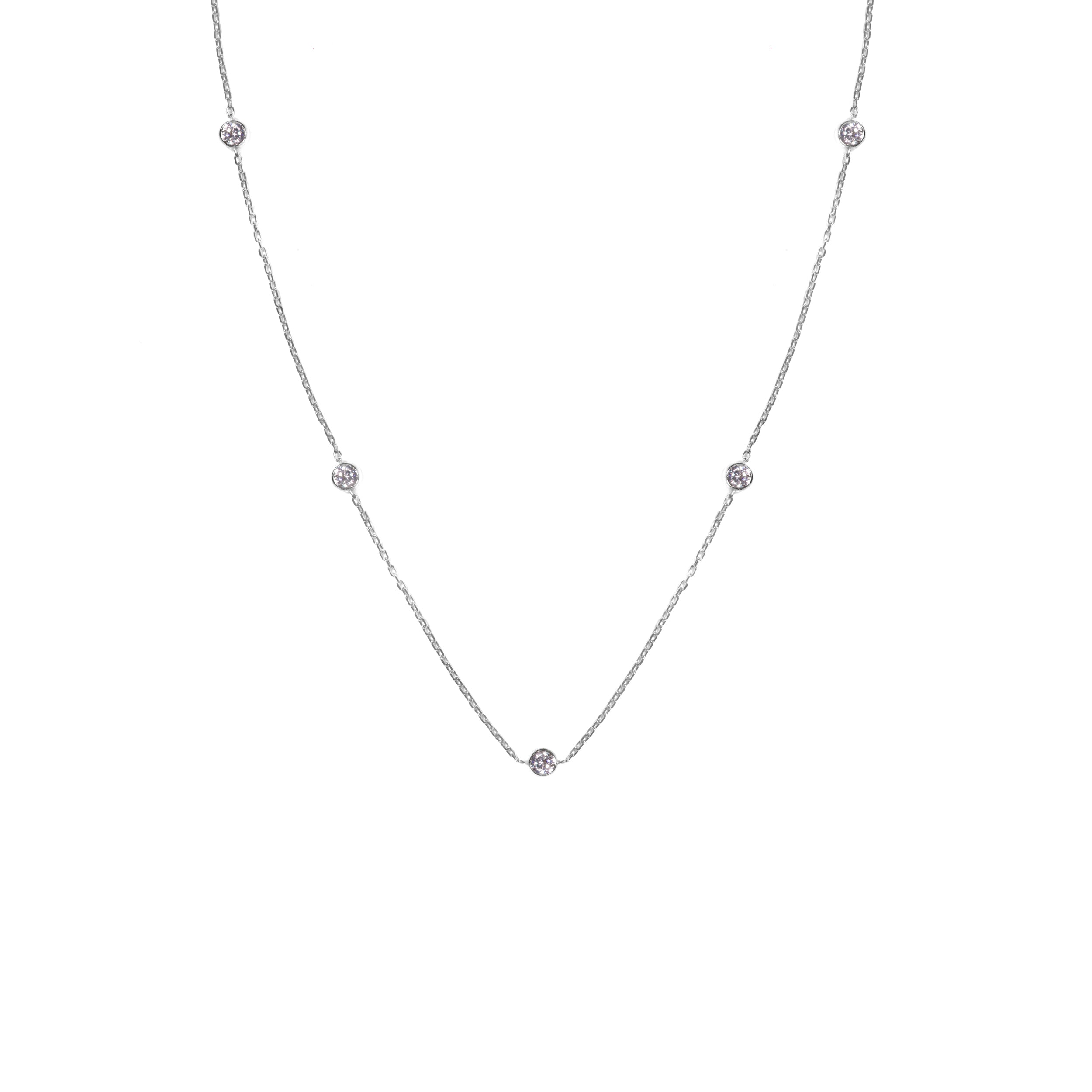 Volta eyelet crystal necklace