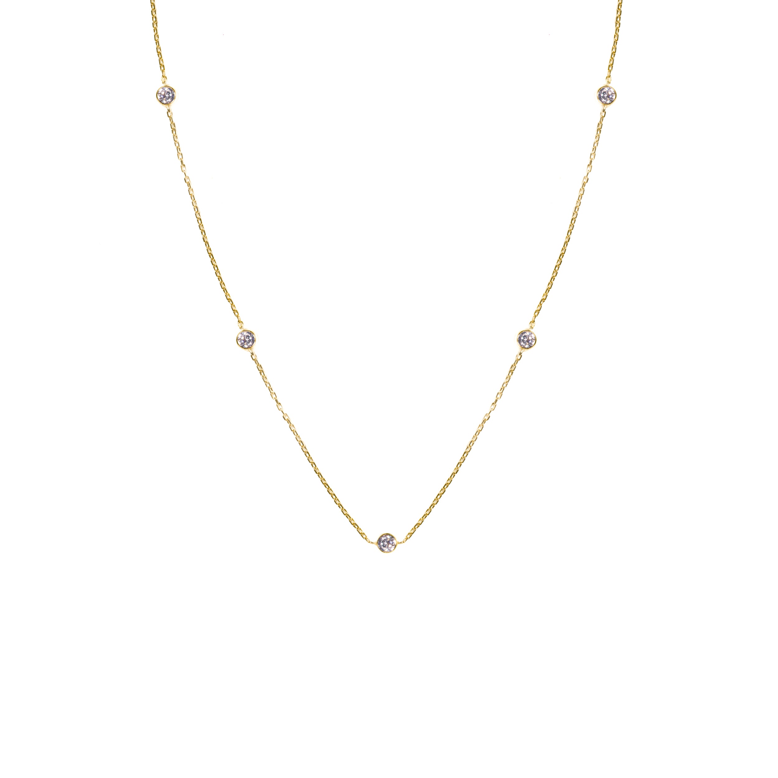 Volta eyelet crystal necklace