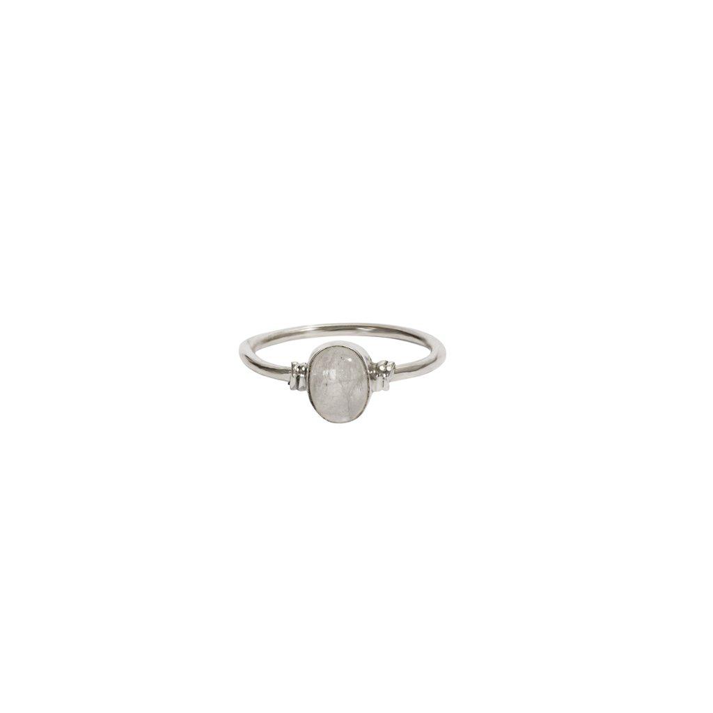 Zella oval sterling silver ring