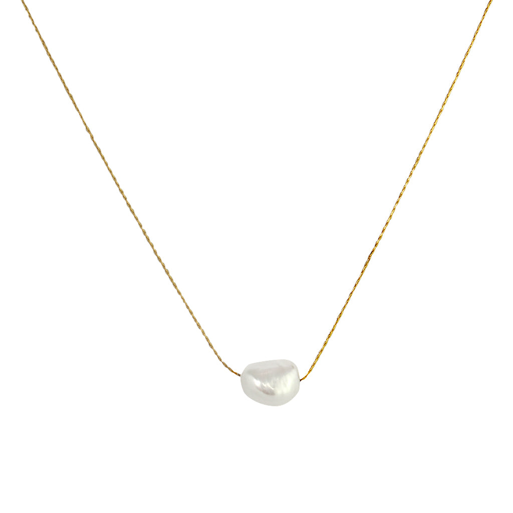 Lurice large freshwater pearl gold pendant