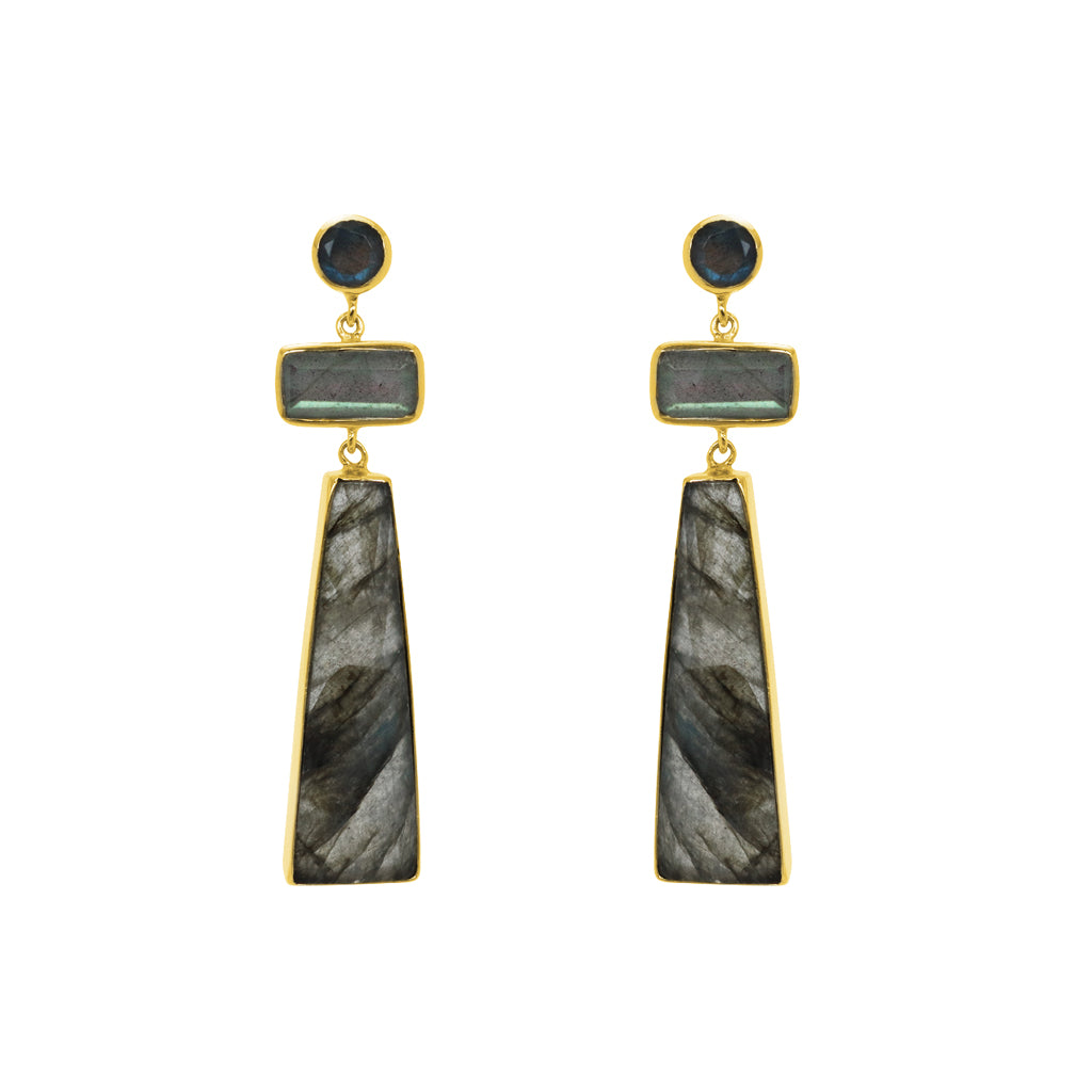 Camila semi precious 2 micron earring