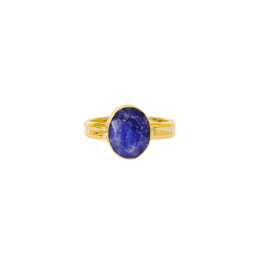 Esa lapis gold filled semi-precious ring