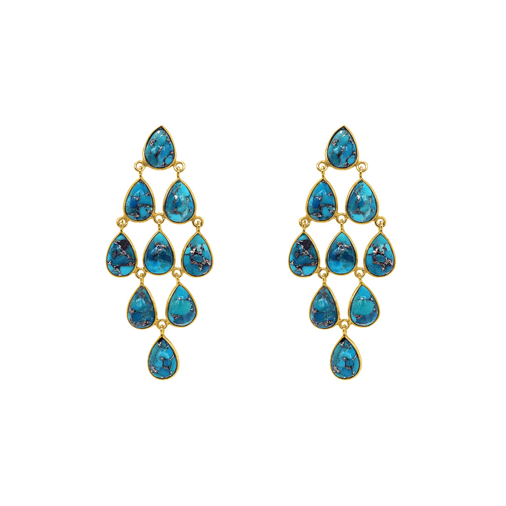 Everly semi precious 2 micron earrings