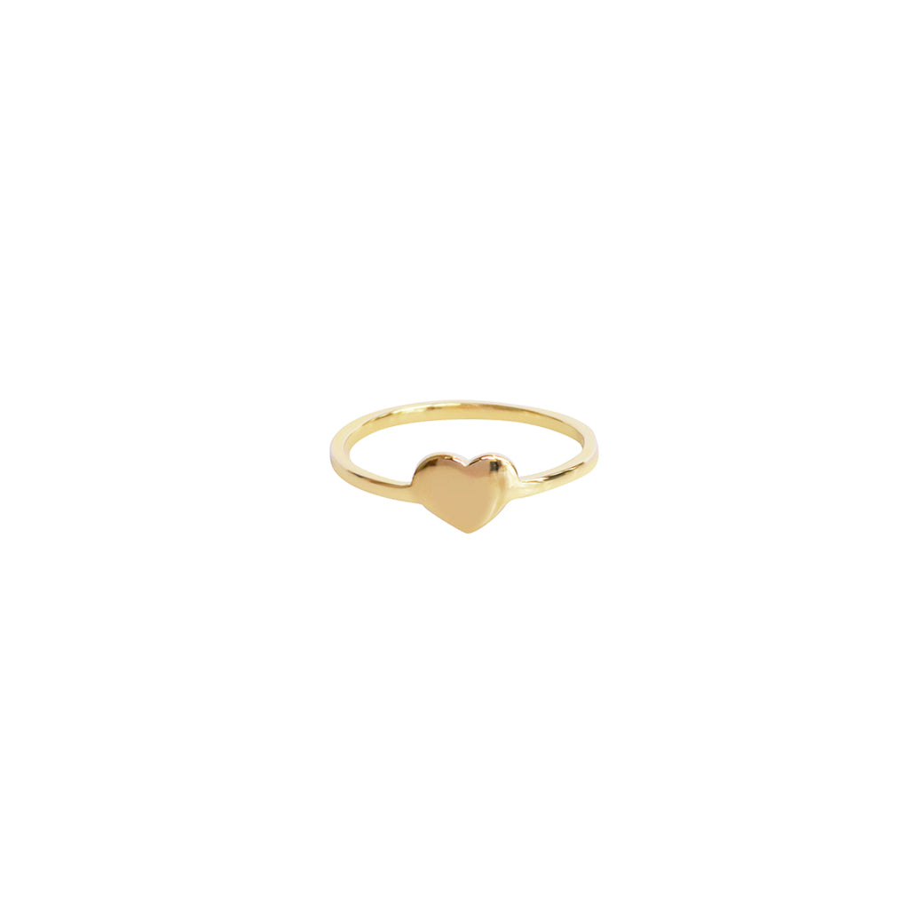 Heart gold ring