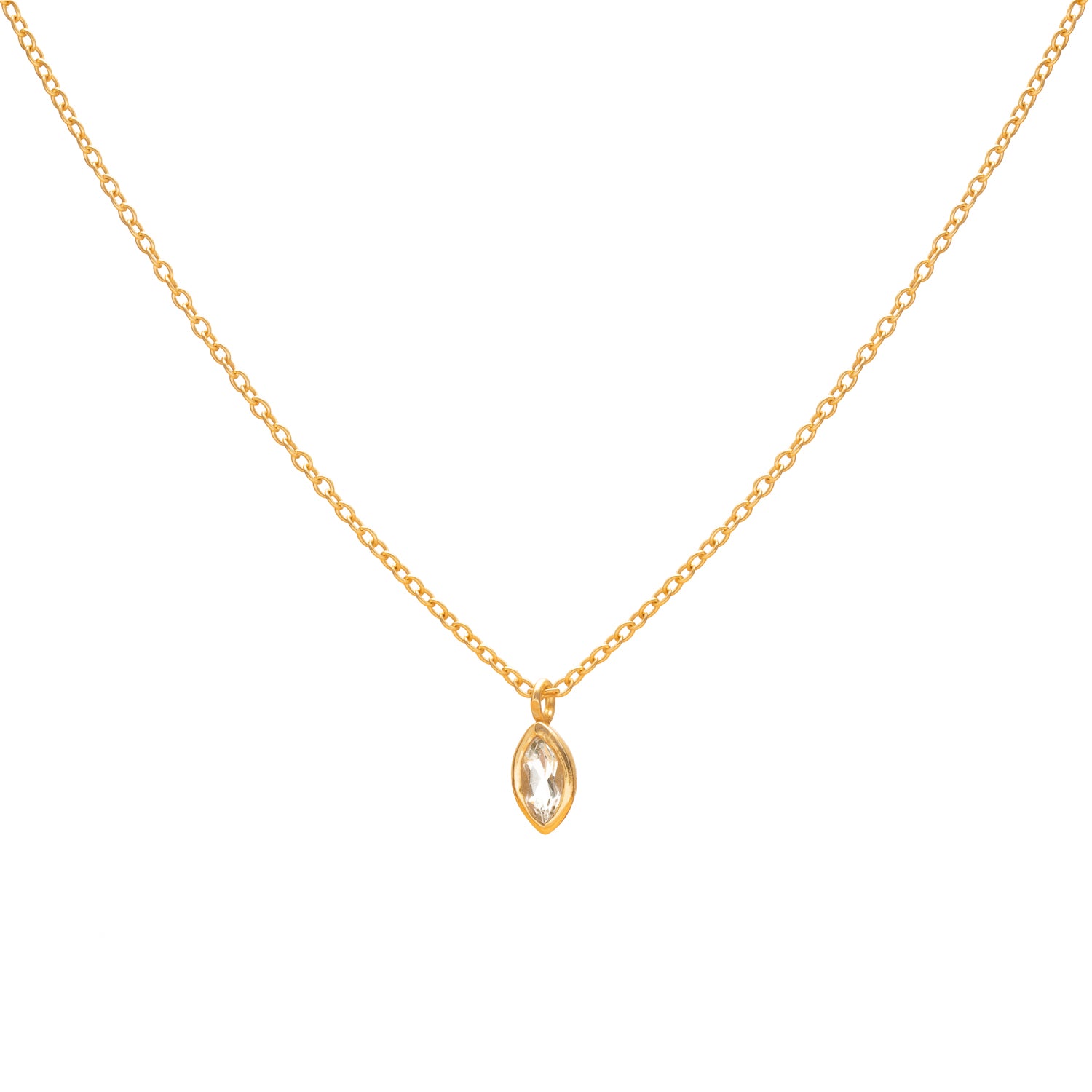 Louna diamond semi-precious stone pendant