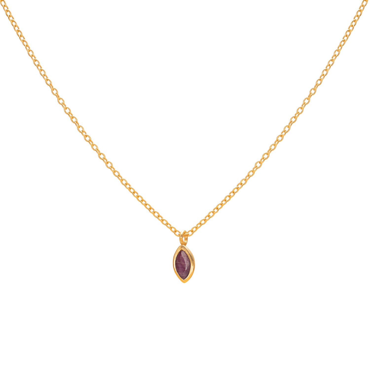 Louna diamond semi-precious stone pendant