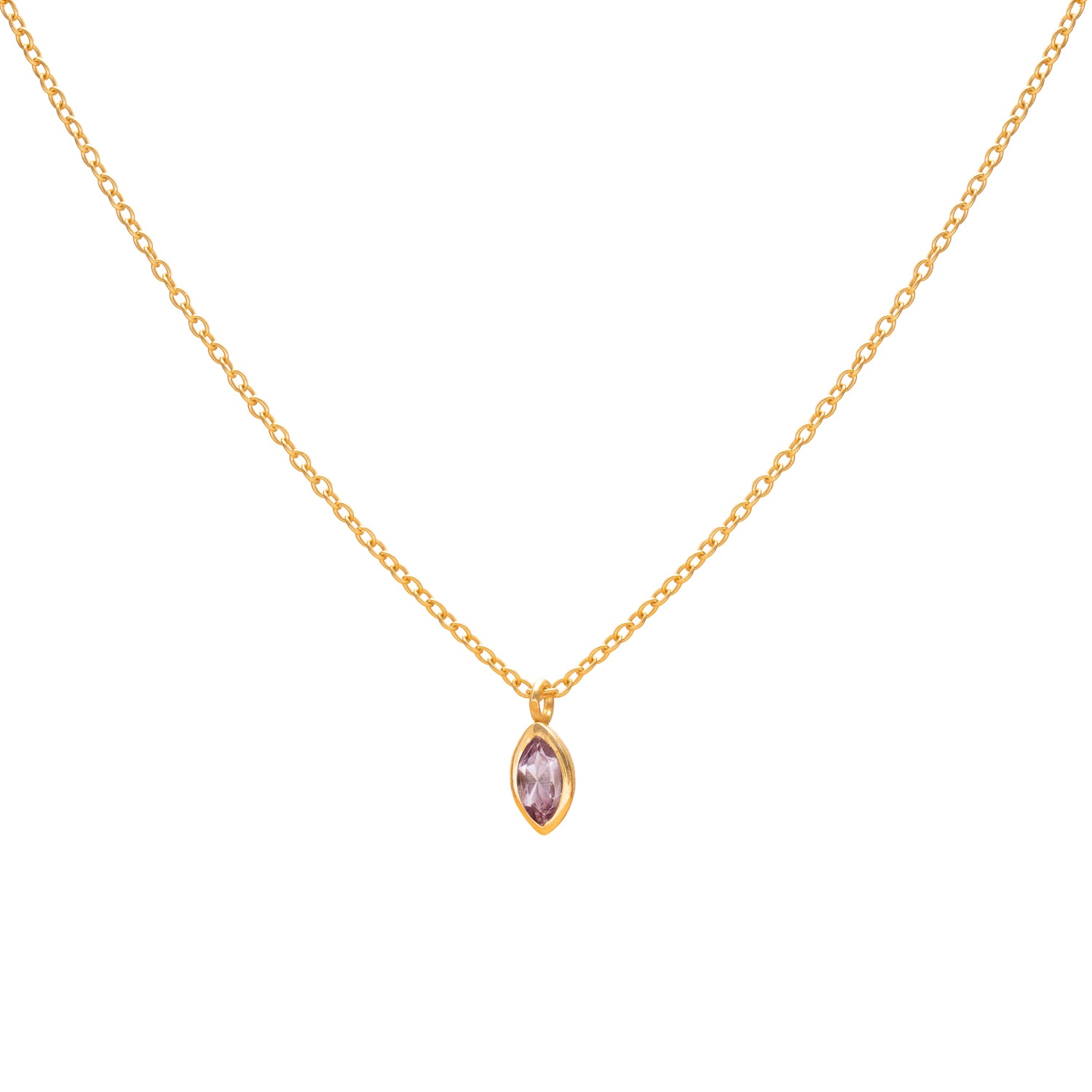 Louna diamond semi-precious stone pendant