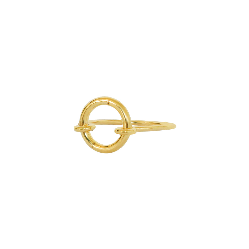 Kelani hollow gold ring