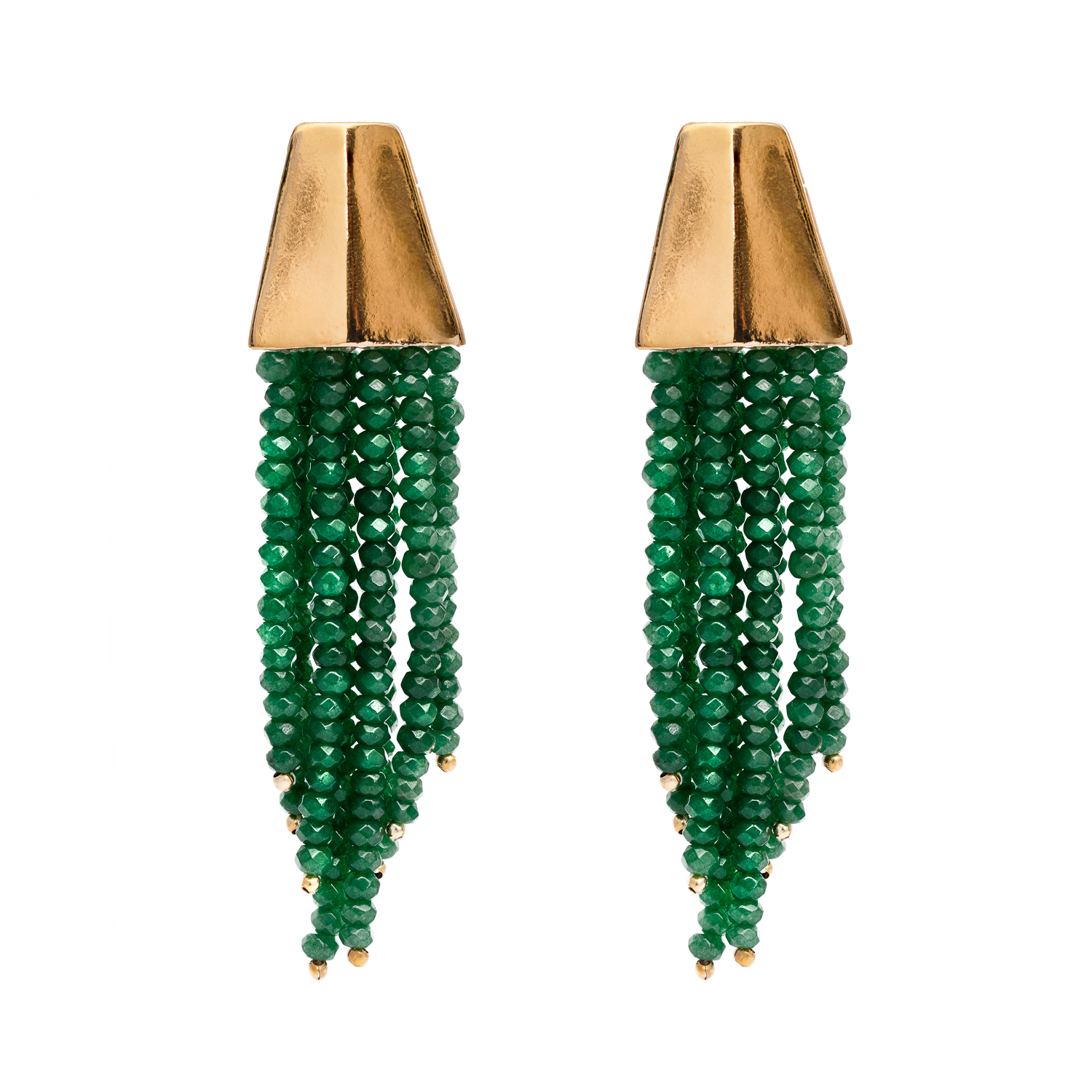 Rusa tassel semi-precious earring