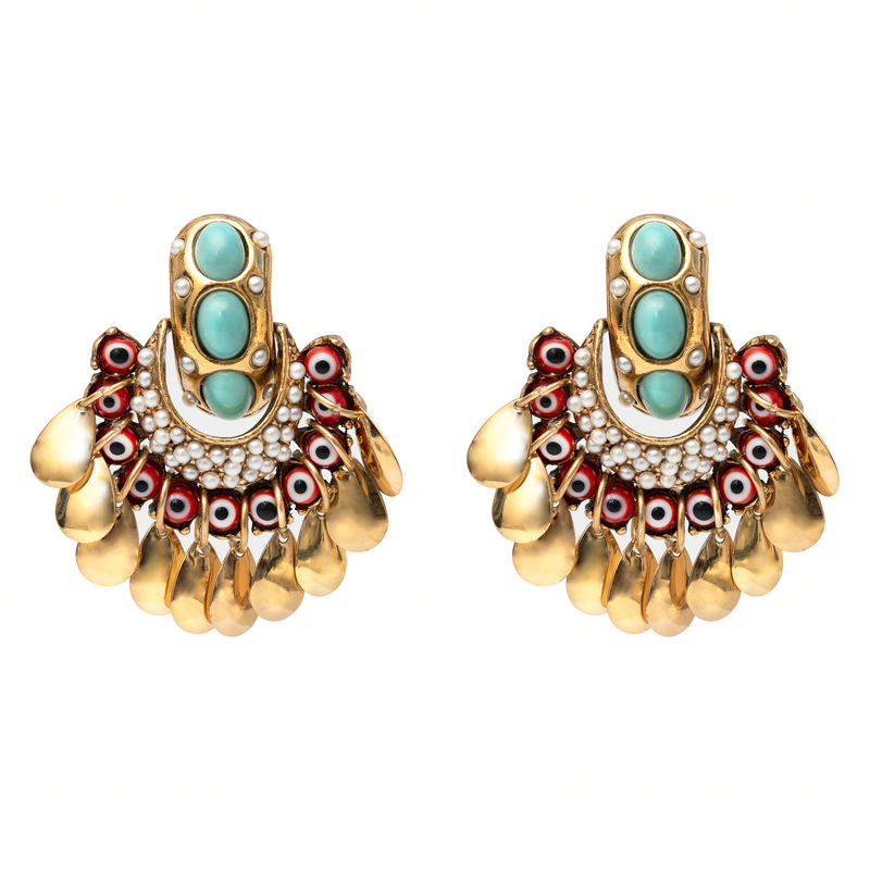 Tabia antique drop earring