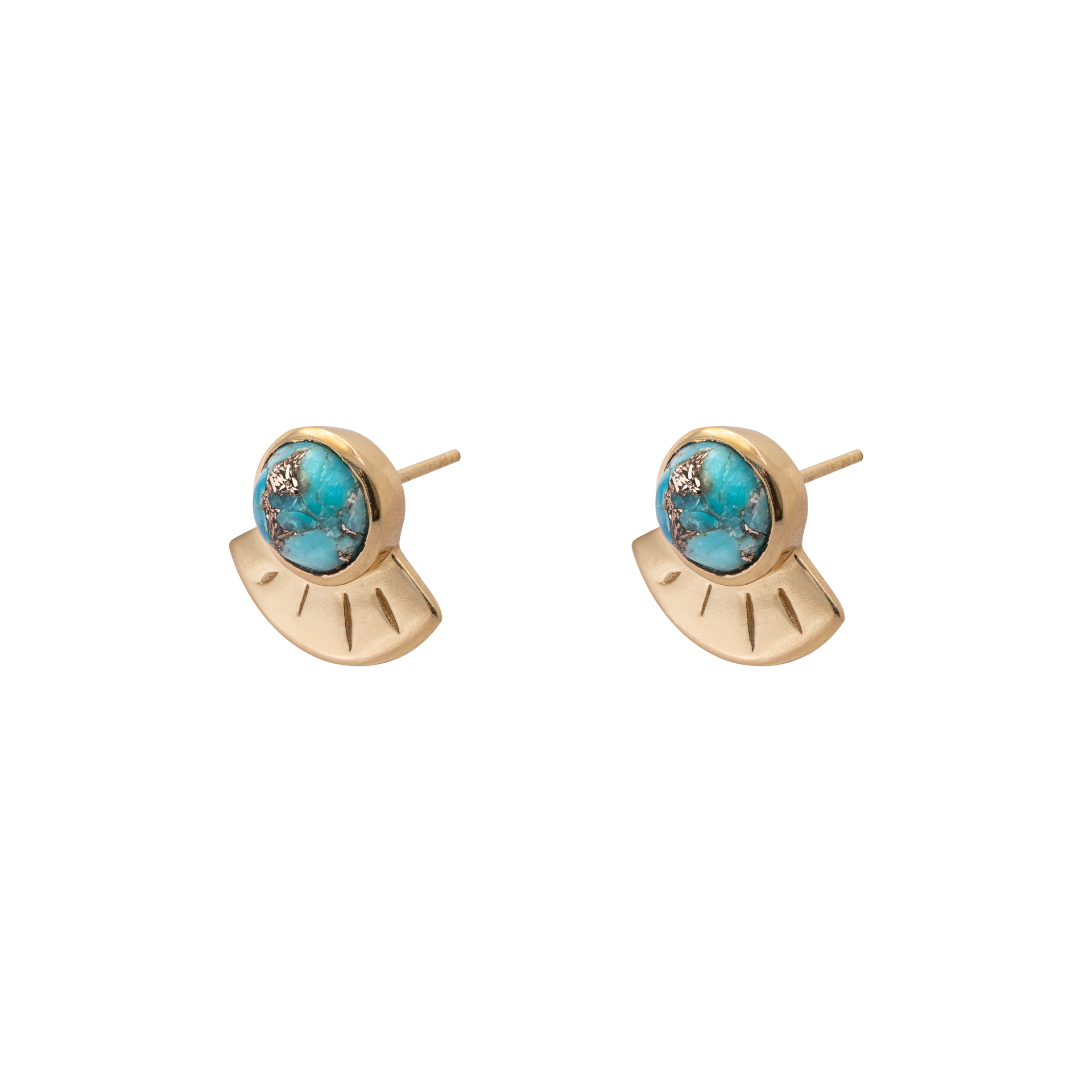 Melosa gold semi precious studs