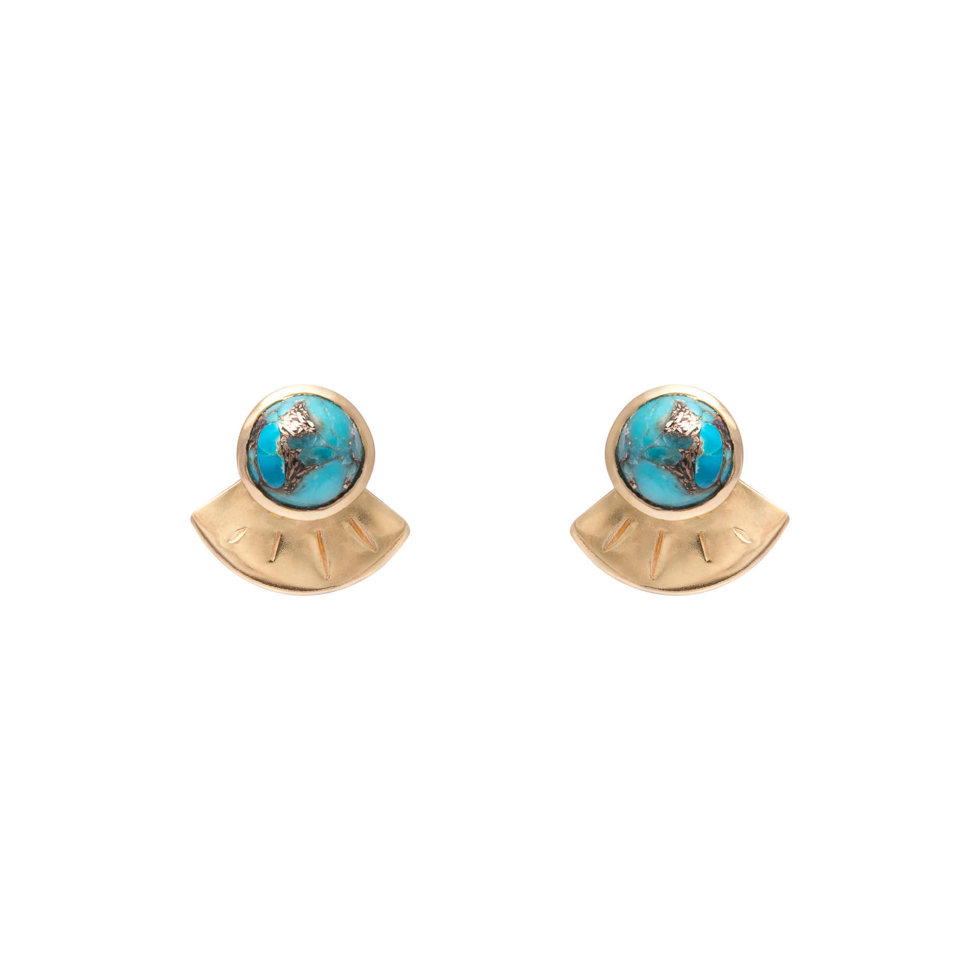 Melosa gold semi precious studs