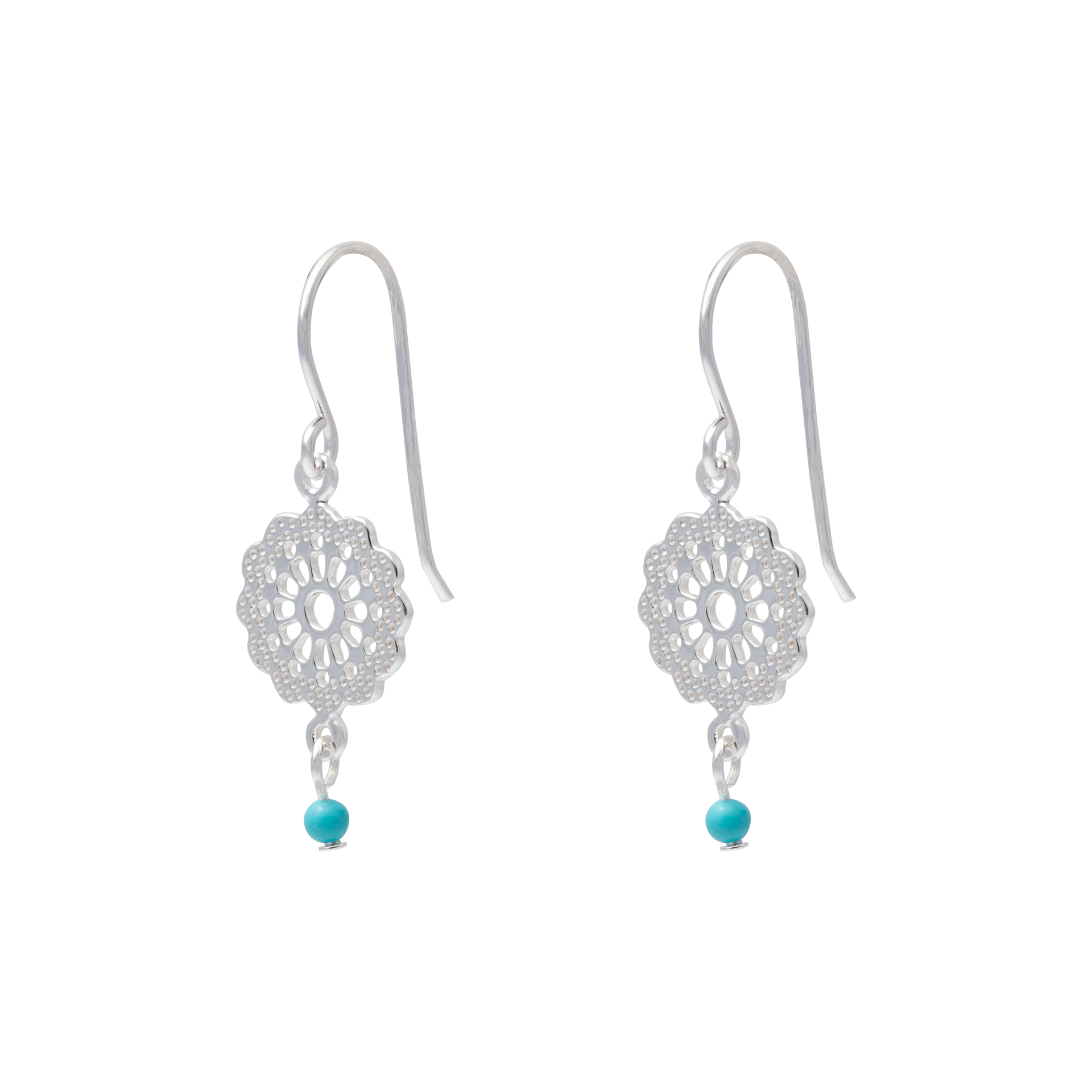 Miranda turquoise bead earrings