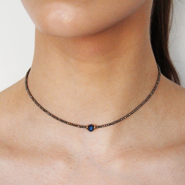 Voni pyrite semi precious choker