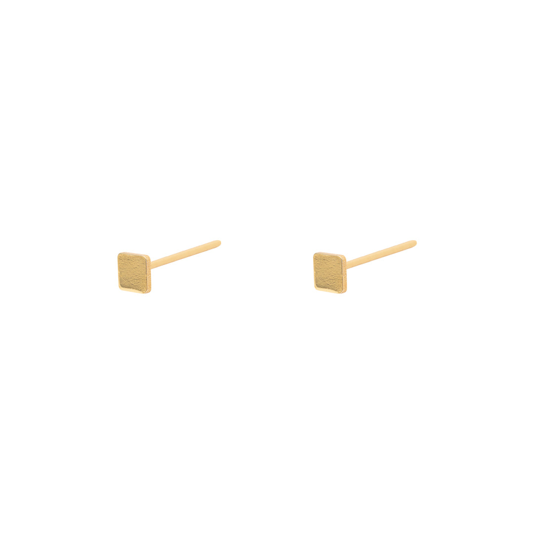 Lila square gold studs