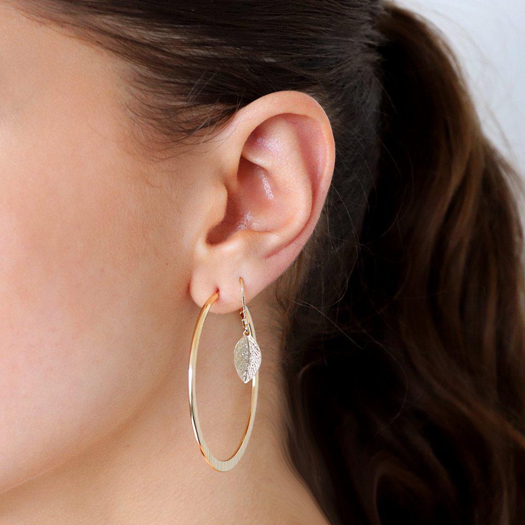 Stella 2 micron gold large hoops earrings