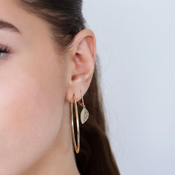 Leaf drop earrings