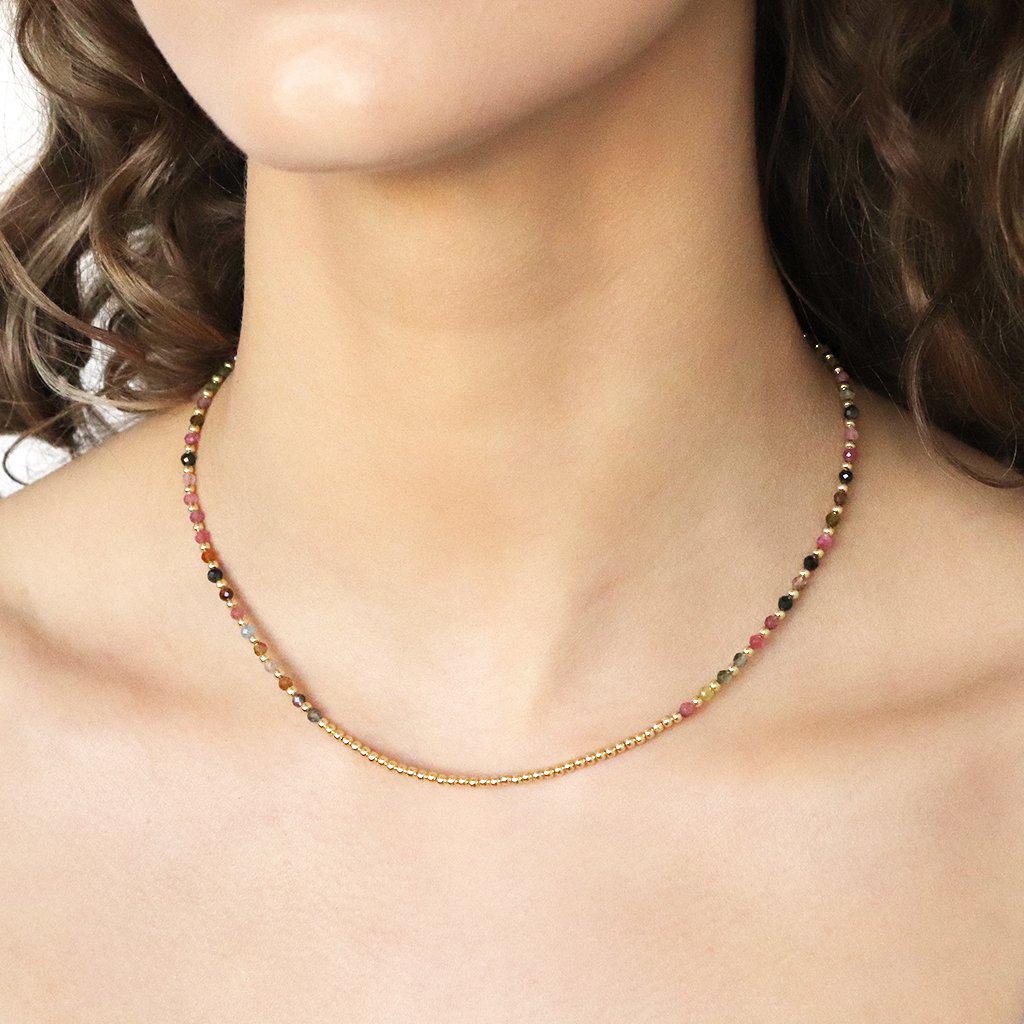 Raegan II precious stone necklace