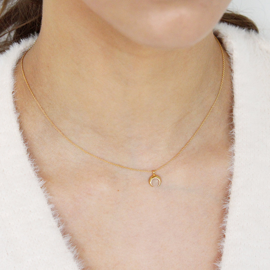 Blarie crescent gold plated pendant