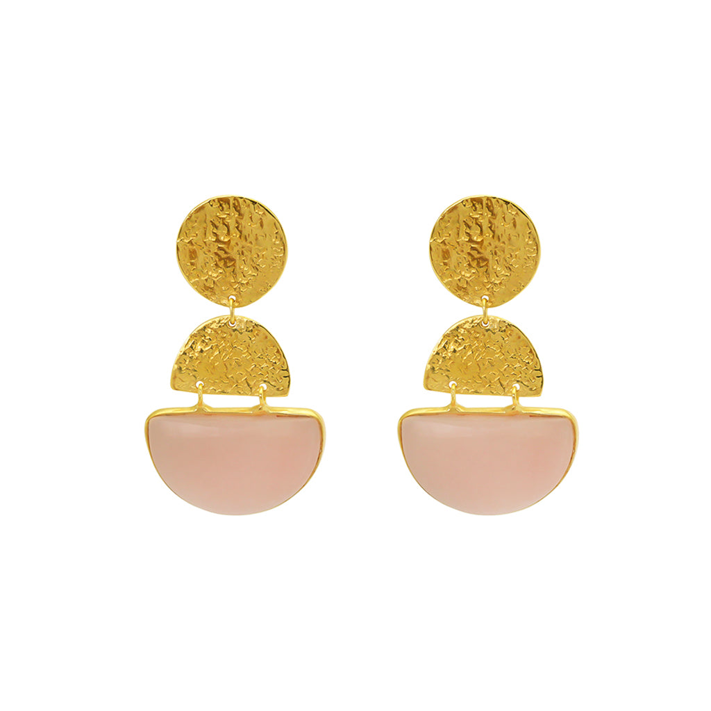 Safiya semi precious gold earrings