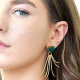 Oilli semi precious gold earrings