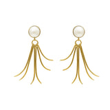 Oilli semi precious gold earrings