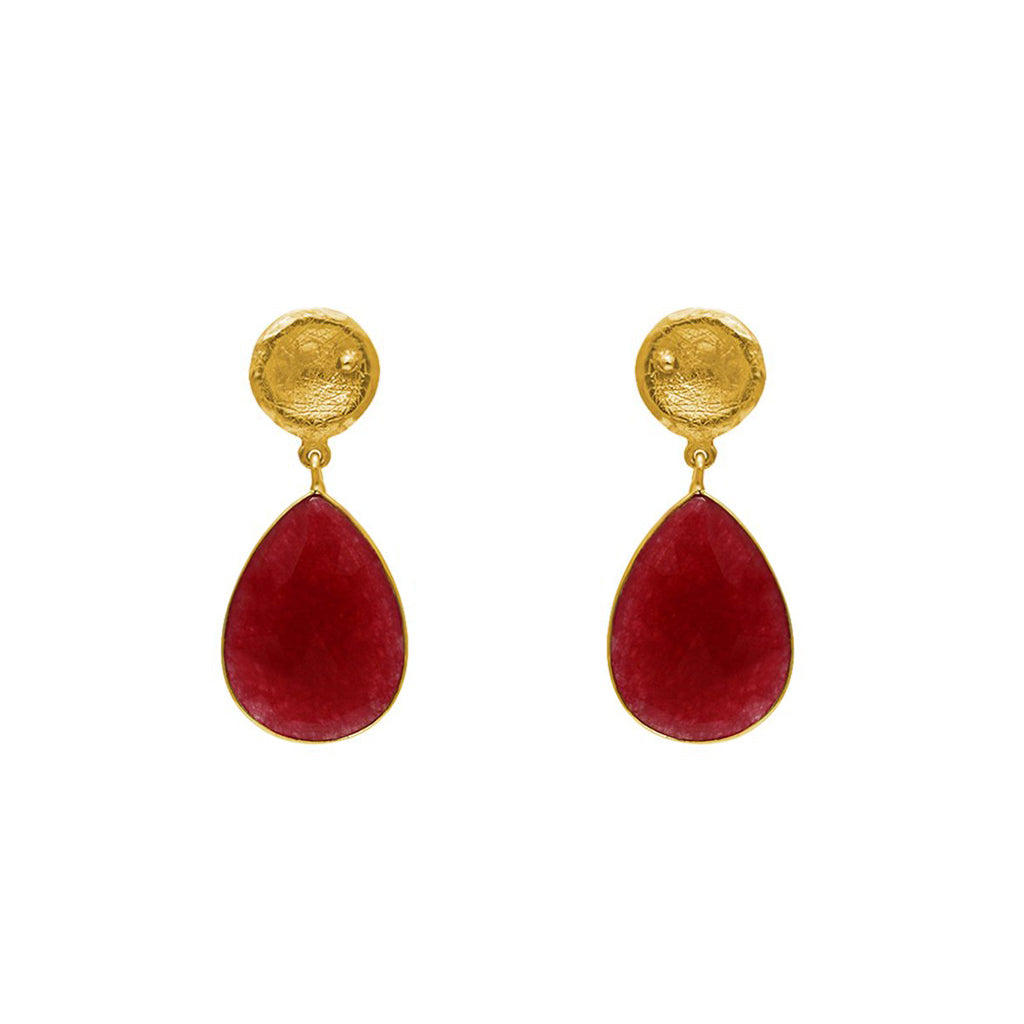 Dizer carnelian gold earrings