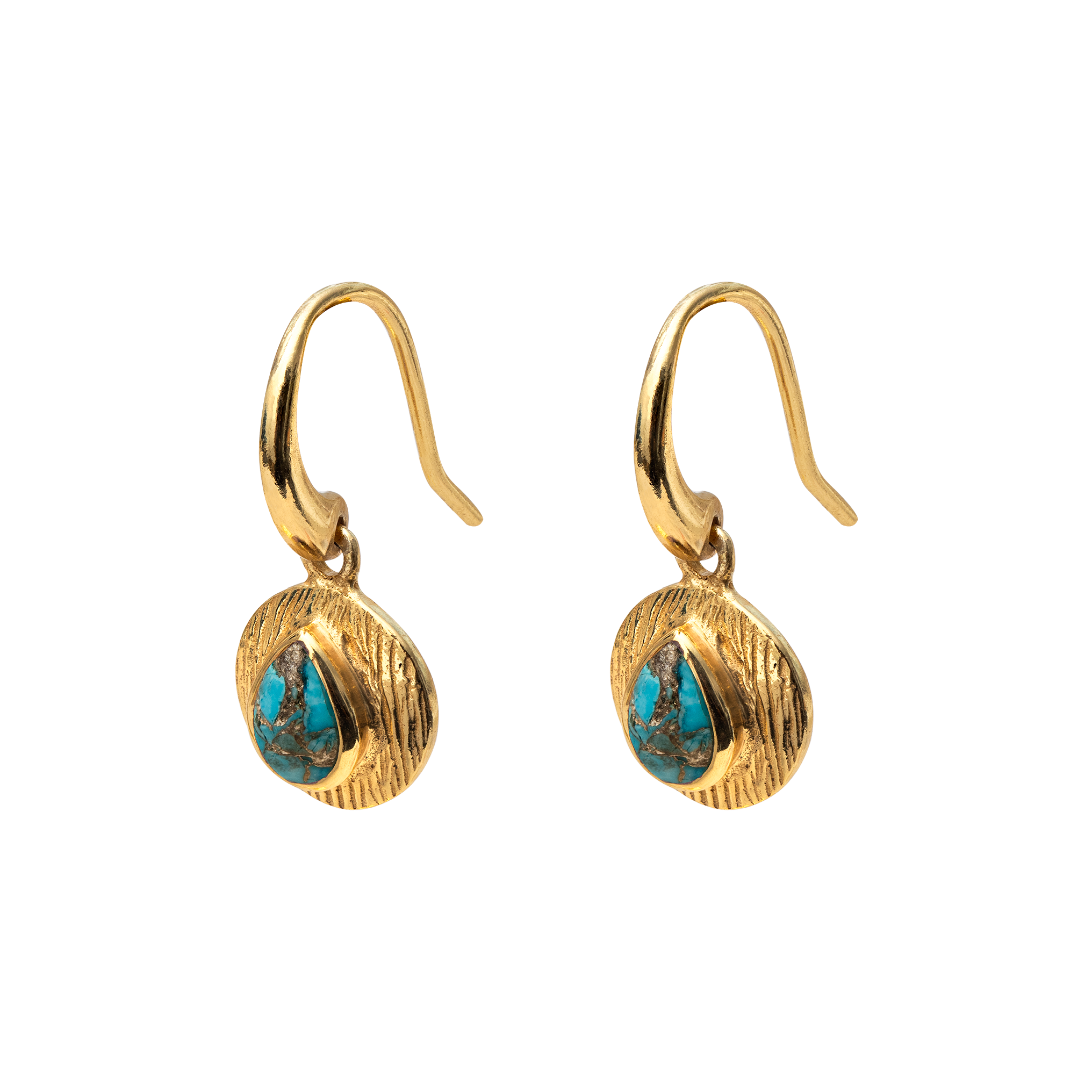 Camille drop semi precious gold vermeil earrings