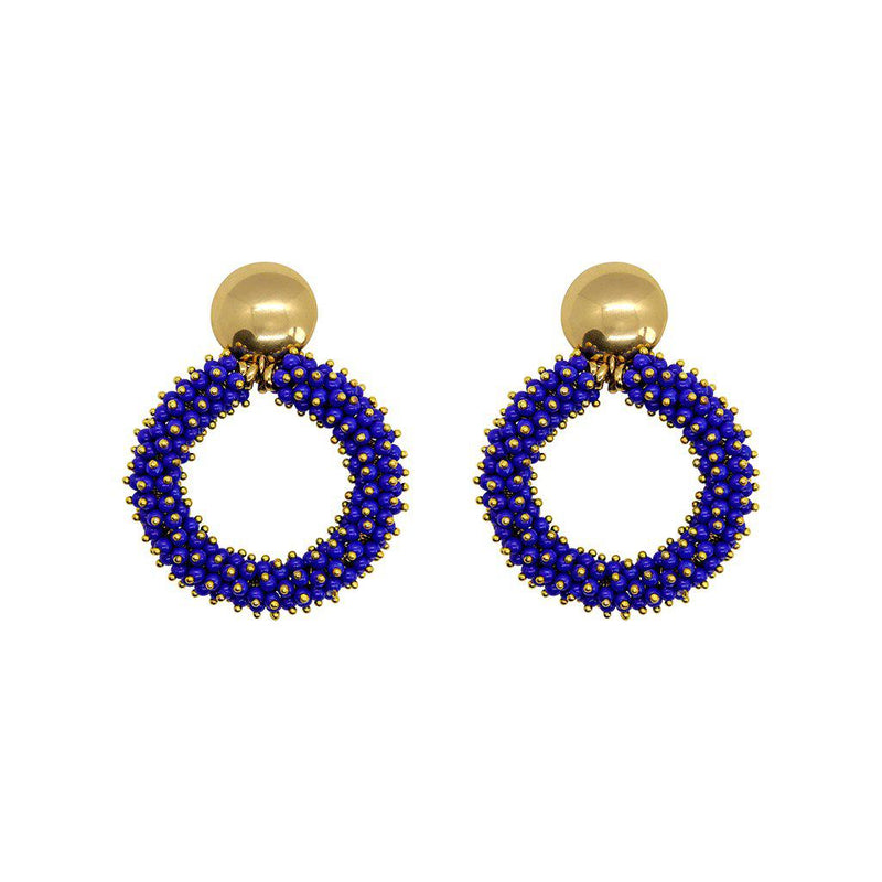 Inema blue gold earrings