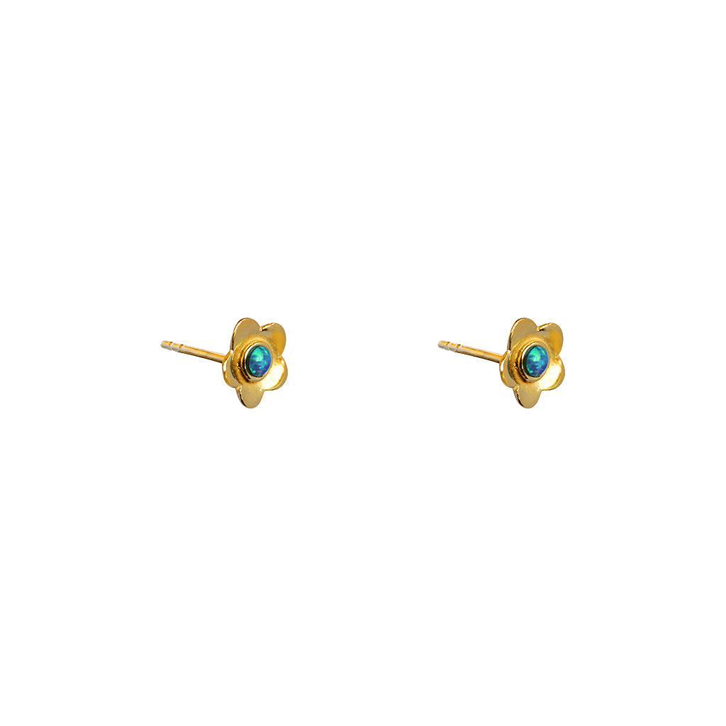 Rosie natural opal flower studs