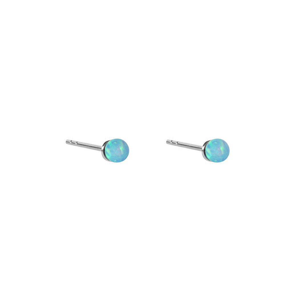 Anie blue opalite sterling silver studs