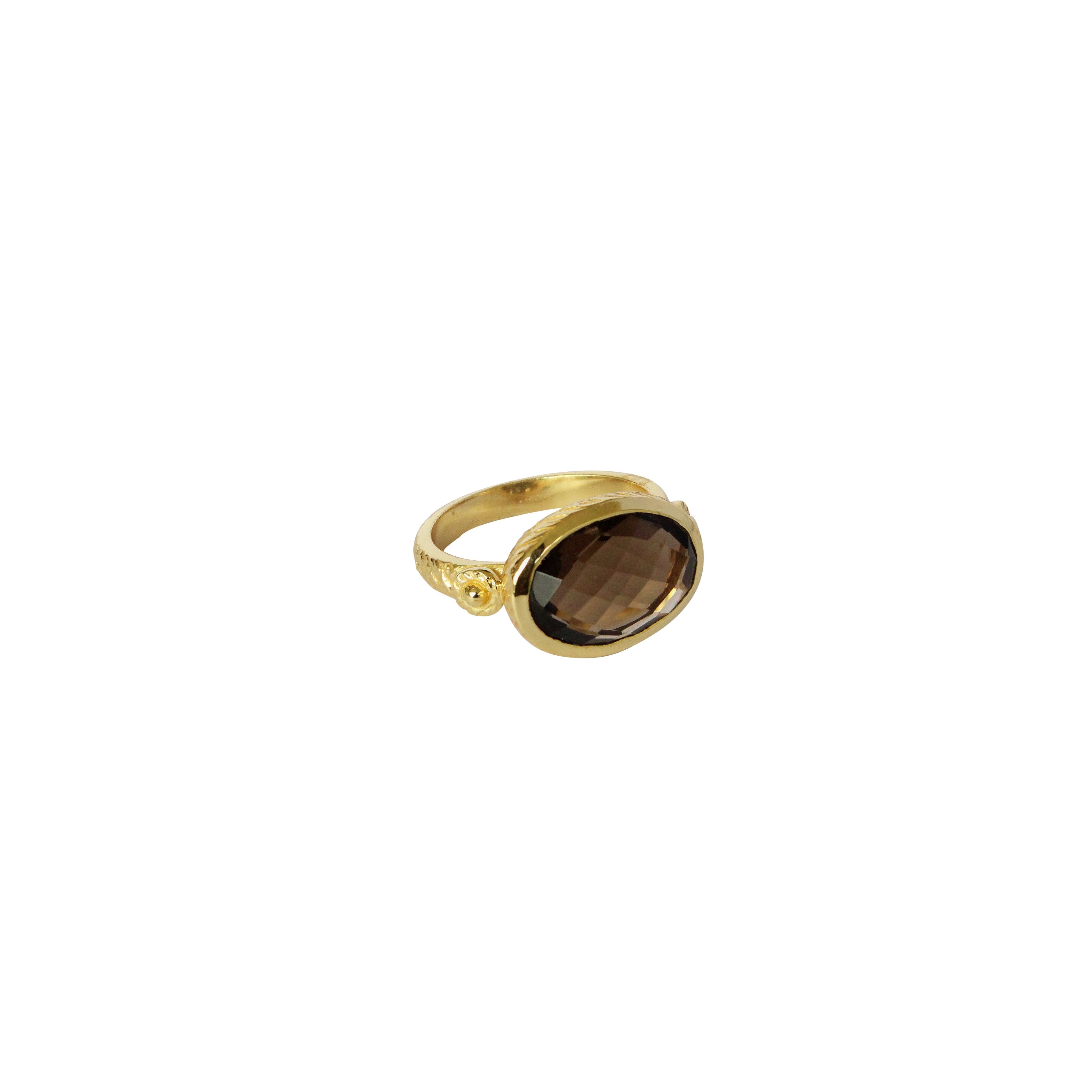 Amoura semi precious gold ring