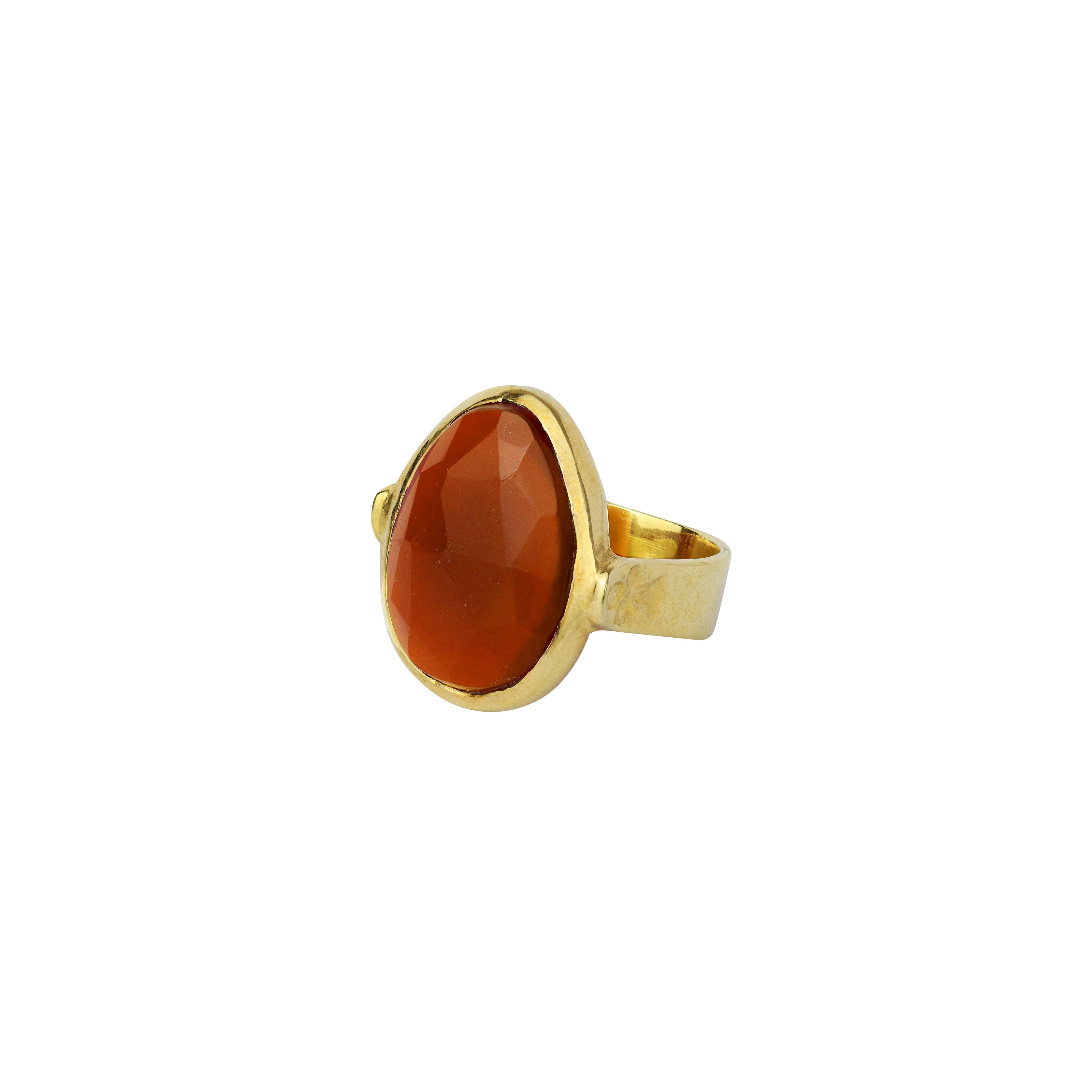 Colton small 2 micron gold semi-precious ring