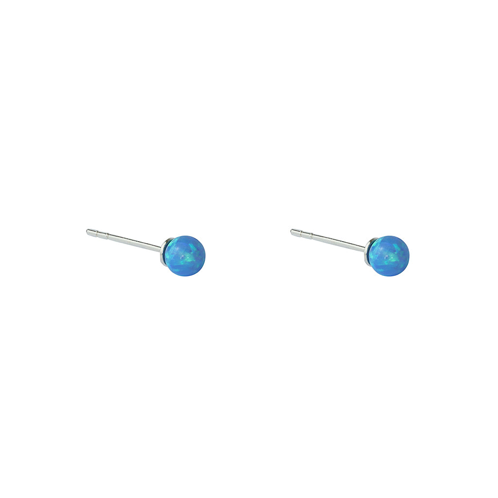 Anie blue opalite sterling silver studs