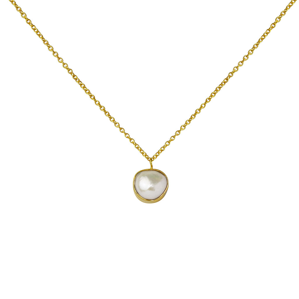 Noe freshwater pearl gold pendant