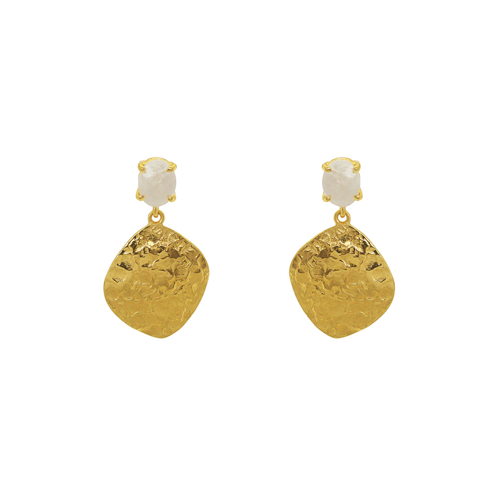 Dasya semi-precious 2 micron gold earrings