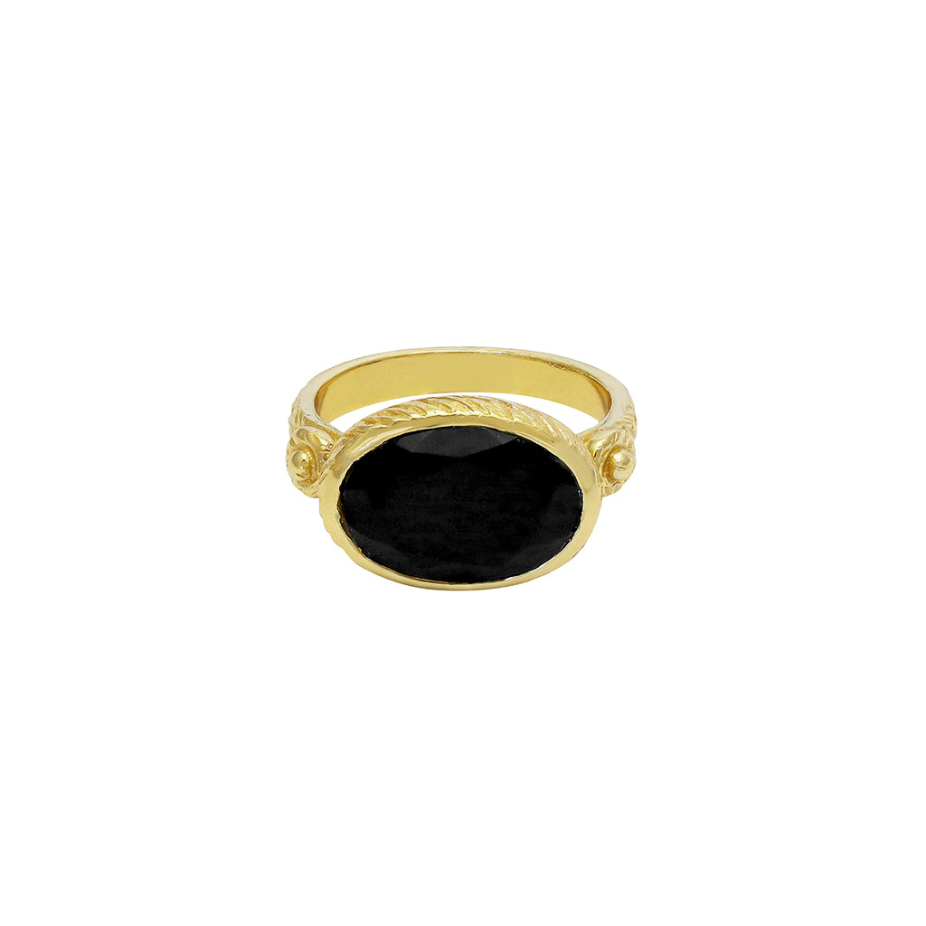 Amoura semi precious gold ring